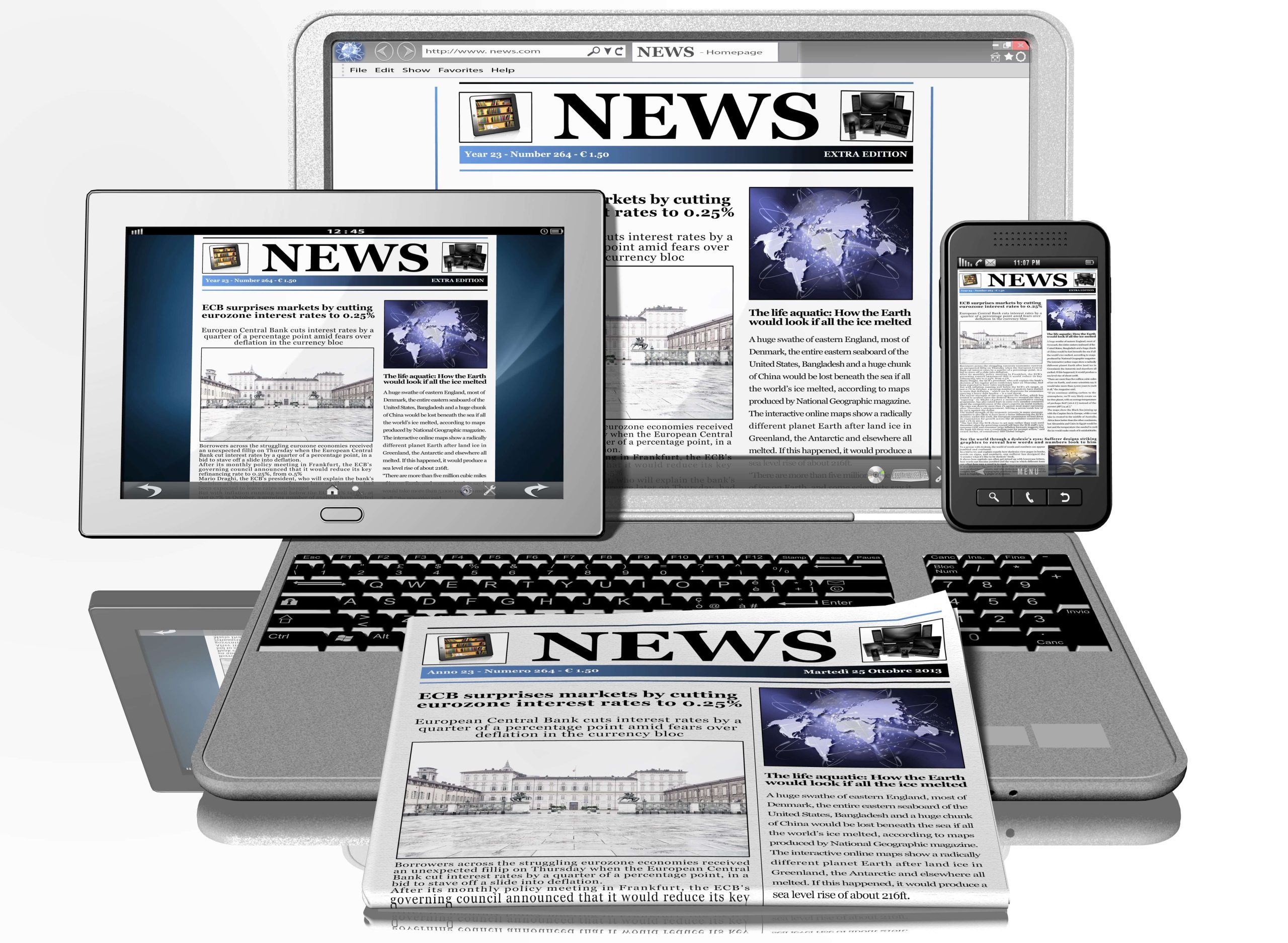 News website design