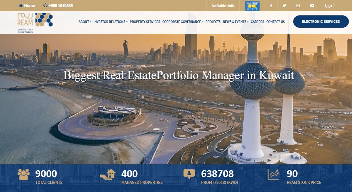 Ream real estate company website